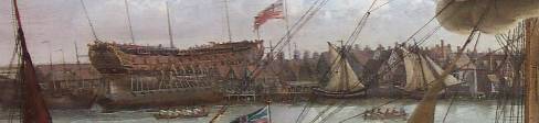 Harwich Quay from a painting by John Cleveley